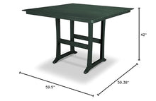 Trex Outdoor Furniture™ Farmhouse Trestle 59" Bar Table in Rainforest Canopy