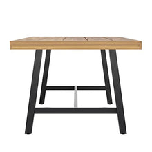 Flash Furniture Commercial Indoor/Outdoor Dining Table, Natural/Black