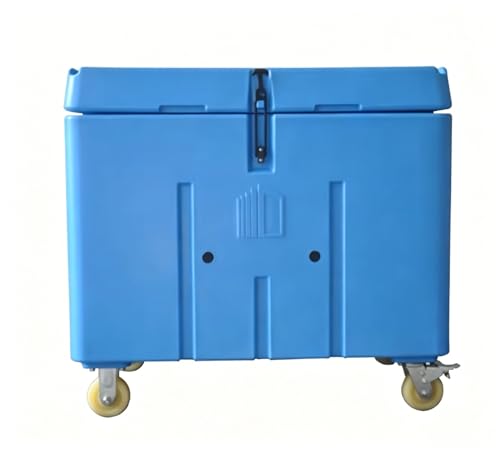Large Capacity Dry Ice Storage Cooler Box -78℃ Low Temperature Resistant Commercial Insulated Bucket With Wheels(320L)