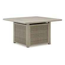 Signature Design by Ashley Haven Retreat Casual Weather Resistant Outdoor Fire Pit Table with 50,000 BTU Burner, Beige