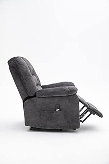 FANYE Electric Power Lift Chair for Elderly with Massage and Heat Dark Gray