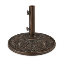 Treasure Garden 50 lb Art Deco Market Umbrella Base – Bronze Auminum Shell with Cast Iron Core – Fits 1.5 Inch Poles