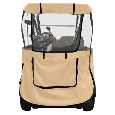DOORWORKS GOLF CART ENCLOSURES Premium Golf Cart Cover Tan