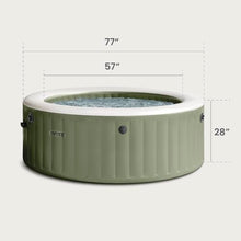 INTEX 28425EG PureSpa Bubble Massage Spa Set Outdoor Inflatable Portable Hot Tub, Includes Energy Efficient Spa Cover, Saltwater System Ready, 4 Person, 77in x 28in