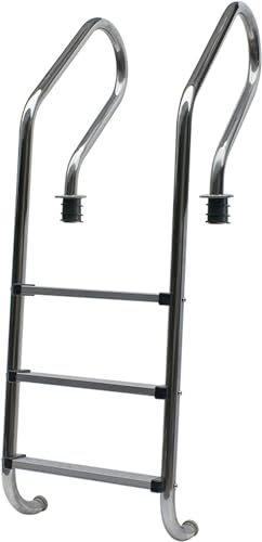 Etsuosy Pool Ladder, 304 Stainless Steel, Silver, 3-Step Inground Pool Handrail with 250 lbs Weight Capacity