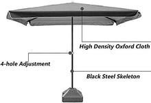 UYTROPLK Qyyztqy Parasol 9Ft Square Portable Patio Outside Umbrellas for Outdoor Garden Table Deck, Beach Umbrella Sun Shelter,Wine Red-9 Ft/280cm
