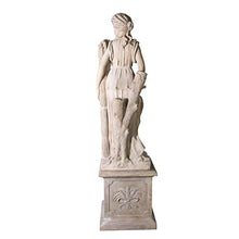 Design Toscano Summer Woman of the Four Seasons Garden Statue with Plinth 87 inch Ancient Ivory