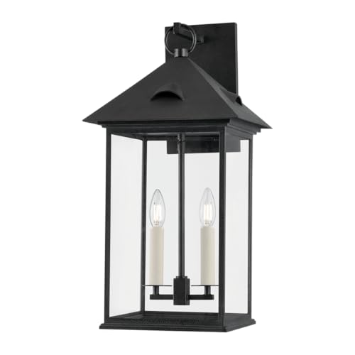 Troy Lighting B4928-FOR Corning - 2 Light Exterior 28 inches Tall and 13 inches Wide - Forged Iron Finish