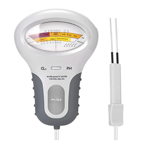 LSSOAZZVVN 2 in 1 PH Chlorine Meter Tester Chlorine Water Quality Testing Device CL2 Measuring Swiming Tool for Pool Aquarium