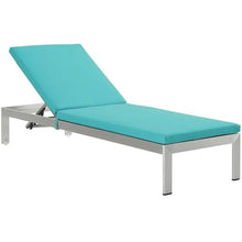 Pemberly Row Patio Chaise Lounge Set of 4 Turquoise
