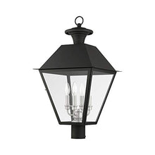 Livex Wentworth Collection 4 Light Outdoor Post Top Lantern Black