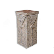 ARCVOX Xiangyun Decorative Column Stand, Garden Plant Pedestal, Asian Home Decor Antique Stone Look, Traditional Pillar Sculpture Display(Size M)