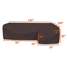 Covers & all Patio Sectional Sofa Cover 18 Oz - 100% Waterproof & Weather Resistant PVC Coated 108" x 140" x 30" x 30" L Shape Sofa Cover for Indoor/Outdoor (Right Side, Coffee)