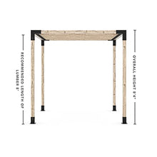 TOJAGRID Pergola Kit for 4x4 Wood Posts with KNECT 2x4 Top Rafter Brackets Black
