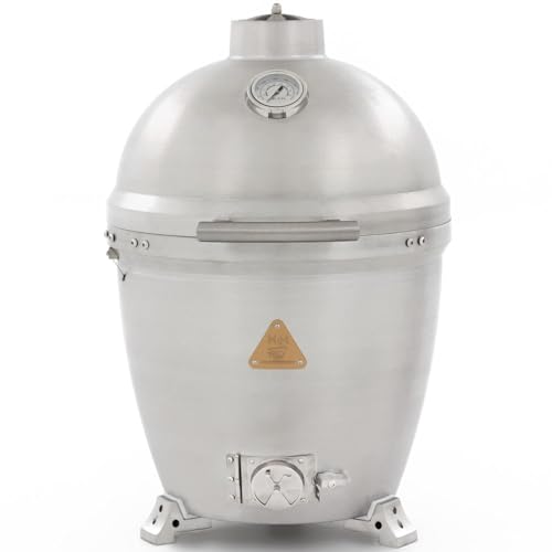 Blaze 20‑Inch Cast Aluminum Kamado Grill | Heavy-Duty 1″ Cast Aluminum Body | 20″ Hex Stainless Grates | Tongue‑and‑Groove Seal | BLZ‑20‑KAMADO