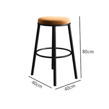 hezhuhe2258 Bar Chair Backless Bar Counter Chair Minimalist Restaurant High Legged Wrought Iron Stool with Orange Legs(XXXX-Large)