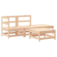 WXGTBKPR 4 Piece Patio Lounge Set with Cushions, Solid Pine Wood Outdoor Garden Furniture for Backyard, Terrace, and Patio Seating, Brown