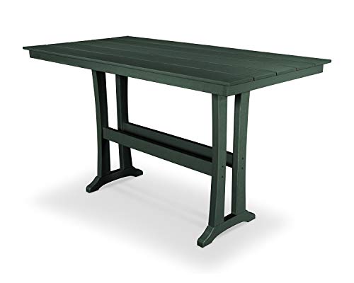 Trex Outdoor Furniture™ Farmhouse Trestle 37" x 72" Bar Table in Rainforest Canopy