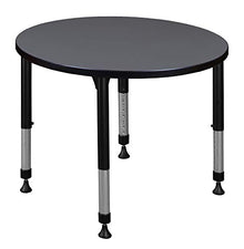 Regency Height Adjustable Square Classroom Table 30" Slate