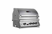 Bonfire CBB3-NG Natural Gas Grill, Drop-In Outdoor BBQ Grill for Built-In Kitchen, With Infrared Burner and Rotisserie Kit, 304 Stainless Steel
