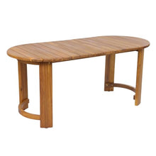 Christopher Knight Home Celia Acacia Wood Outdoor Dining Table, Patio Dinner Table for 6, 70" Oval Dining Table with Curved Leg Frame for Garden, Spacious Table for Patio Furniture Set, Teak