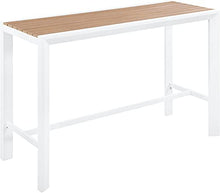 Meridian Furniture 378-T Nizuc Collection Modern | Contemporary Outdoor Patio Bar Table with Durable Aluminum Frame