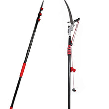 Extendable Tree Pole Pruner, 5.4m-7.2m Professional Telescopic Tree Pruners With Sk5 Cutting Blade Pole Saw Lopper Long Reach Pole Pruning Saw, 2 In 1 Extendable Gardening Tool,24ft/7.2m