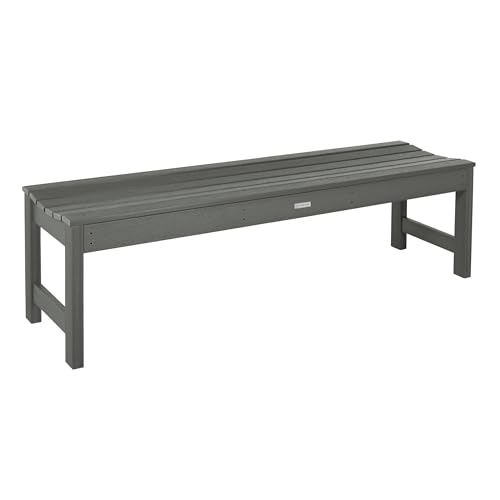 Highwood Lehigh Picnic Garden Bench, 5 feet, Coastal Teak