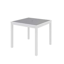 Olio Designs Series Ivy Square Patio Table, Grey/White