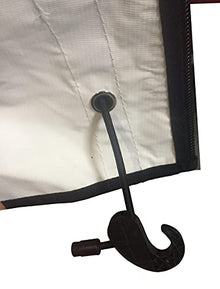 DOORWORKS GOLF CART ENCLOSURES 3-Sided Golf Cart Cover Black - Utility Box / Rear Seat