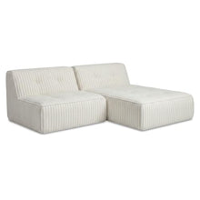 NADAAL STUDIOS Auvian 2-Piece Outdoor Nook, Corner Layout, Tufted Cushions, Acrylic Upholstery, Quick-Dry Foam, Aluminum Frame, Brown Stripe