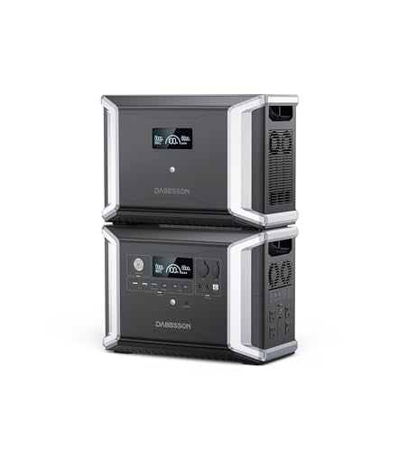 Dabbsson DBS2300 Plus Portable Power Station with DBS3000B Extra Battery, Expand Capacity of Battery Generator from 2330Wh to 5330Wh, Solar Generator for Outdoor Camping, Home Backup, Emergency, RV