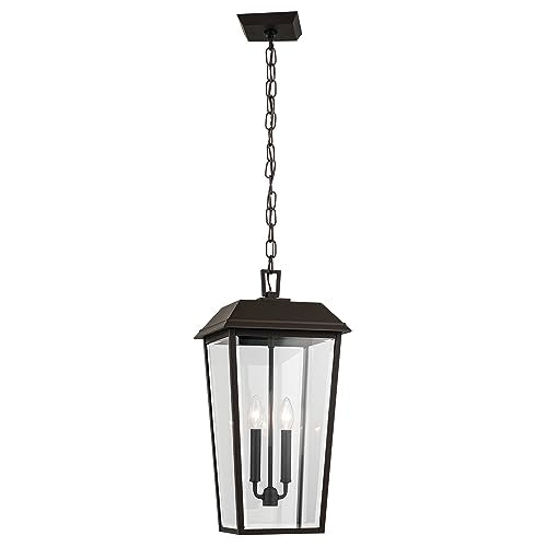 Kichler Mathus 2-Light Outdoor Pendant Light, Olde Bronze