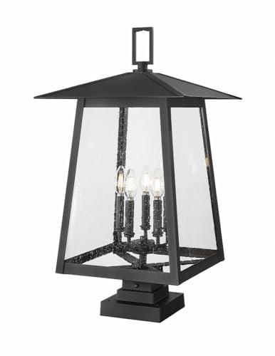Z-Lite 5015PHXLS-SQPM Rainer 5 Light 29" Tall Post Light - Black