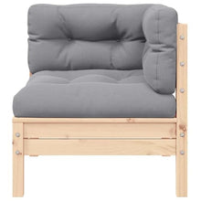 Owoxanthellate 2-Piece Outdoor Loveseat, 25x50x24.6 in, Solid Pine, Weather-Resistant Gray, Convertible Patio Couch for Balcony, Terrace, Camping