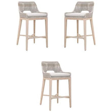 Home Square 31" Wood Outdoor Barstool Set of 3 Gray