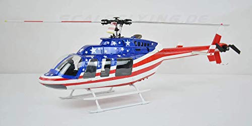 Flight Modal RC Helicopter 470 Bell ARF Stars and Stripes Kit