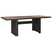 AMBERARD Outdoor Dining Set Black and Dark Grey Furniture Set