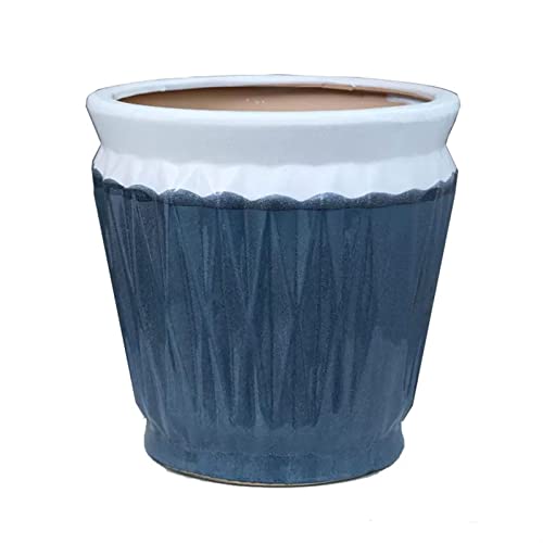 Pots for Plants Plant Pots Ceramic Planter with Drainage Hole for Plants, Decorative Planters Indoor-Outdoor Large Round Succulent Orchid Flower Pot Flower Pot (Color : D, Size : M)