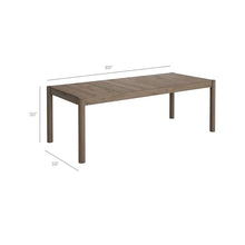 Modway Eleni 89-Inch Outdoor Teak Wood Dining Table in Weathered Gray – Rectangular Patio Dining Table with Slatted Top for Patios, Decks, Or Gardens