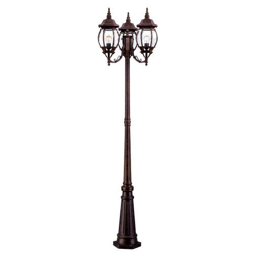 Acclaim 5179BW Chateau Collection 3-Head Surface Mount Outdoor Combination Post Light, Burled Walnut
