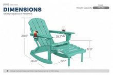 Patio Kingdom 6-Piece All-Weather HDPE Adirondack Rocking Chairs Set, Heavy Duty Sturdy Patio Rocker Furniture Suite for Large Backyard, Outside Deck & Fire Pit Conversation Area, Aruba Blue