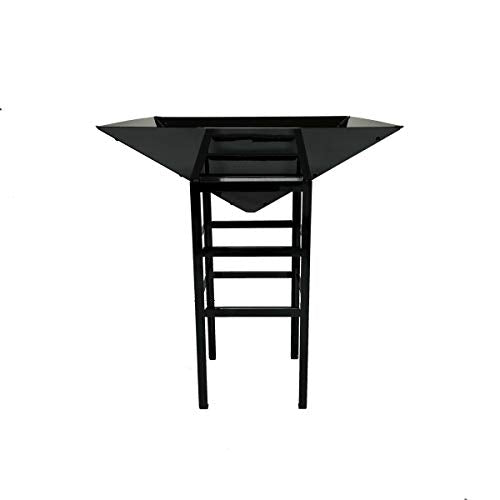 Paragon Geometric Metal Planter with Large Stand (Black), (4040BL)