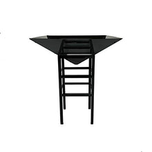 Paragon Geometric Metal Planter with Large Stand (Black), (4040BL)