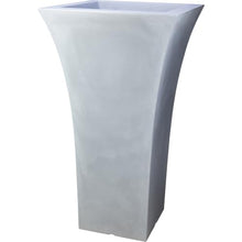 Jackson Pottery 22 in. Tall Flaired Square Planter - Aged Stone