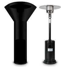 46000BTU Propane Hammered Bronze powder coated Iron Mushroom Outdoor Patio Heater with Two Smooth-rolling Wheels, Hose Set & Black Cover