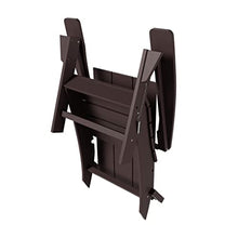 WestinTrends 8-Piece Modern Poly Folding Adirondack Chair Set Dark Brown