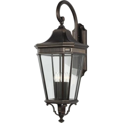 Generation Lighting OL5405GBZ Cotswold Lane - Outdoor Wall Lantern Aluminum Approved for Wet Locations in Traditional Style - 13.63 Inches Wide by 36.25 Inches High, Finish Color: Grecian Bronze