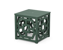 Martha Stewart by POLYWOOD® Chinoiserie Umbrella Stand Accent Table in Green