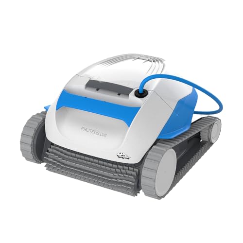 Dolphin Proteus DX1 Automatic Robotic Pool Vacuum Cleaner, Active Scrubber Brush, Top Load Filters Access - Ideal for Pools up to 33FT
